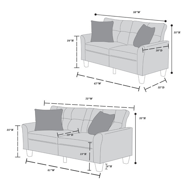 Breakwater Bay Ranstead 2 Piece Living Room Set & Reviews Wayfair